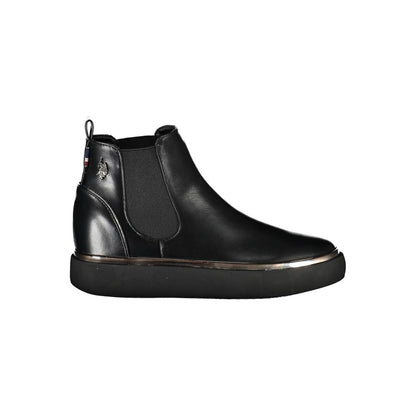Bottes noires en polyester de l'association américaine Polo