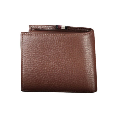 Portefeuille en cuir marron Tommy Hilfiger