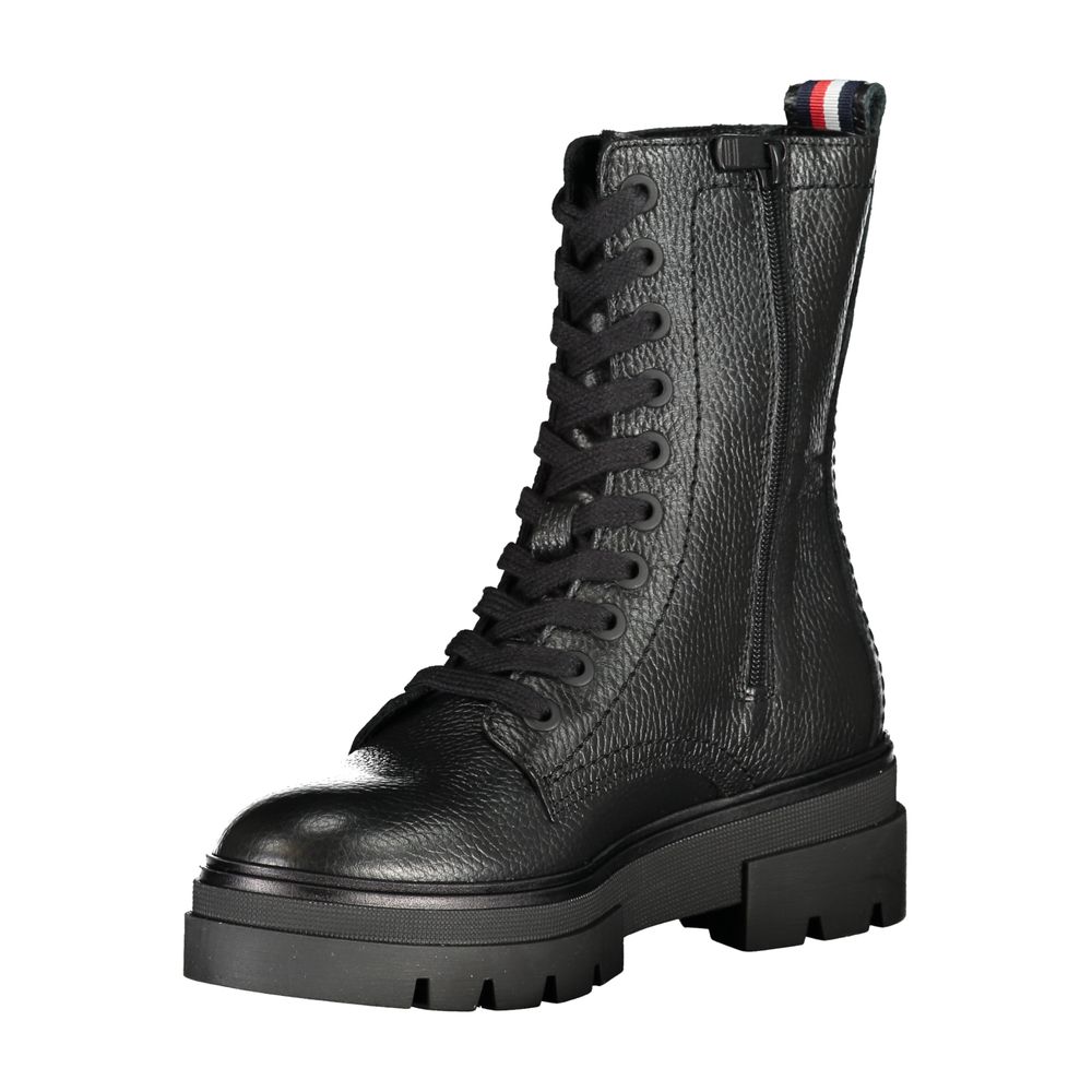 Tommy Hilfiger Black Polyester Boot by Tommy Hilfiger