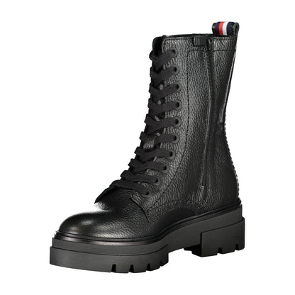 Tommy Hilfiger Black Polyester Boot by Tommy Hilfiger