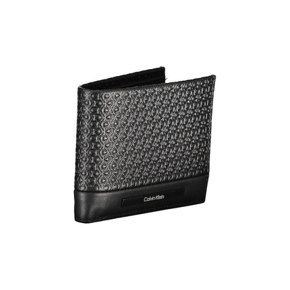 Portefeuille en cuir noir Calvin Klein