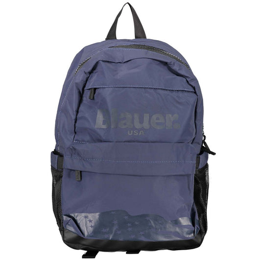 Sac à dos en polyester bleu Blauer