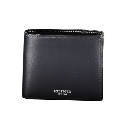 Portefeuille en cuir bleu Tommy Hilfiger
