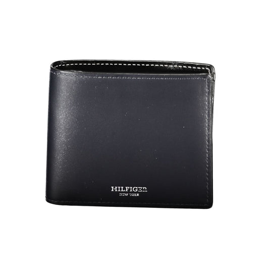 Portefeuille en cuir bleu Tommy Hilfiger