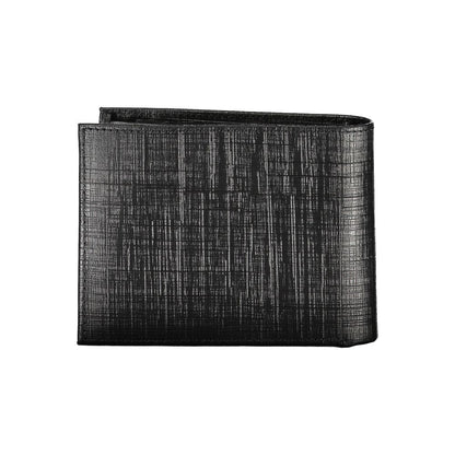 Portefeuille en cuir noir Calvin Klein