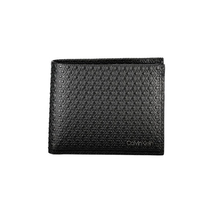 Portefeuille en cuir noir Calvin Klein