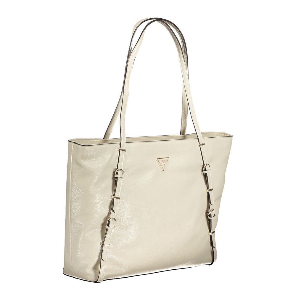 Guess Jeans Beige Polyethylene Handbag by Guess Jeans