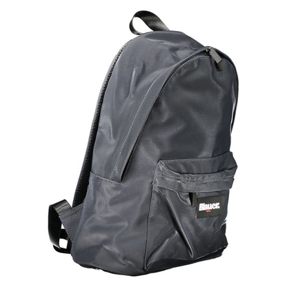 Sac à dos en polyester bleu Blauer