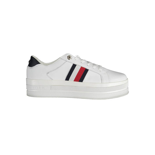 Tommy Hilfiger White Polyester Sneaker by Tommy Hilfiger