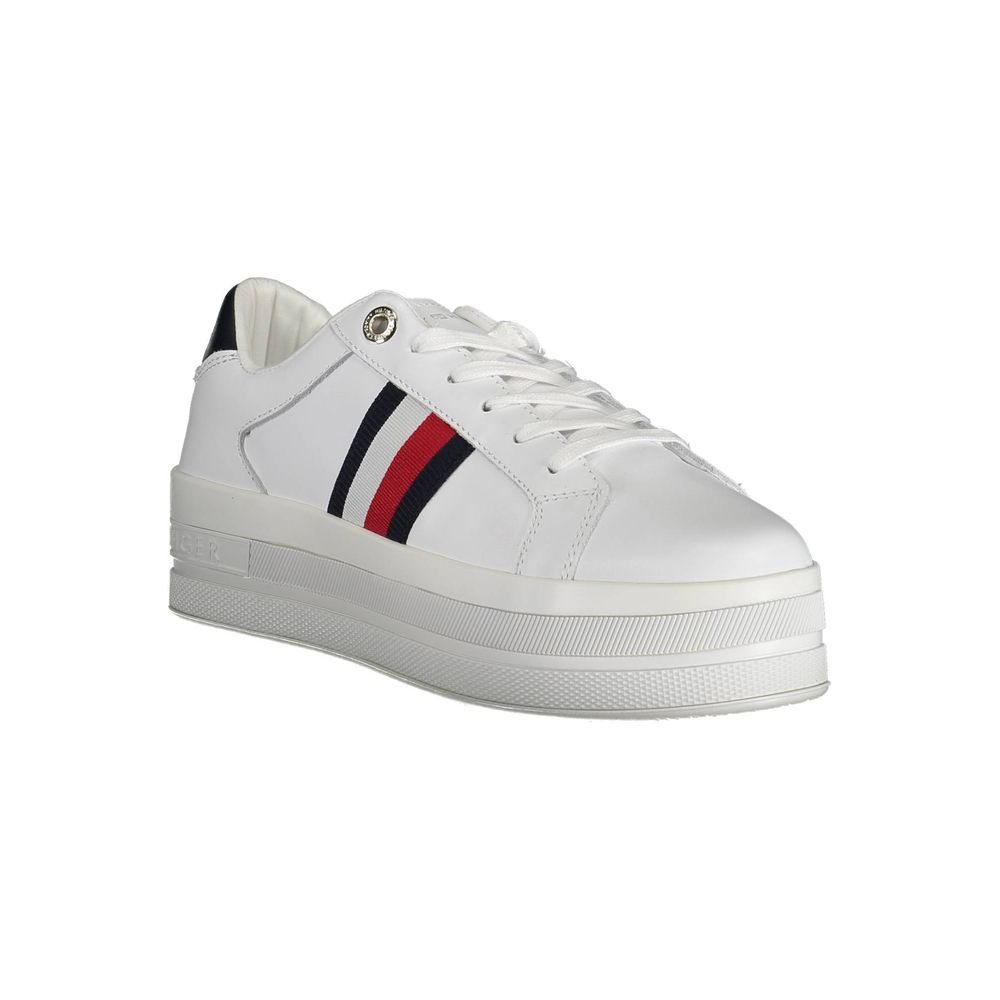 Tommy Hilfiger White Polyester Sneaker by Tommy Hilfiger