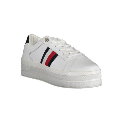 Tommy Hilfiger White Polyester Sneaker by Tommy Hilfiger