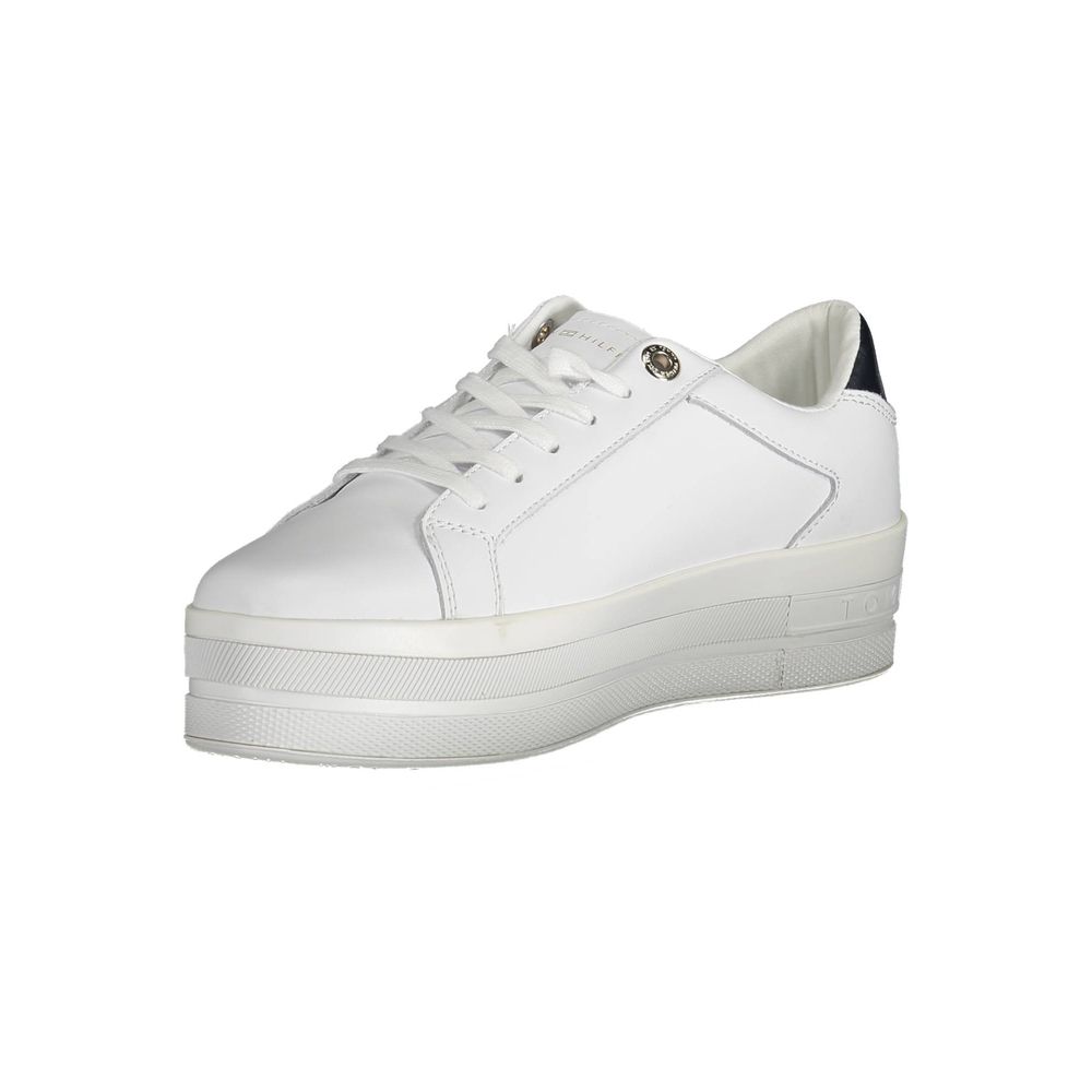 Tommy Hilfiger White Polyester Sneaker by Tommy Hilfiger