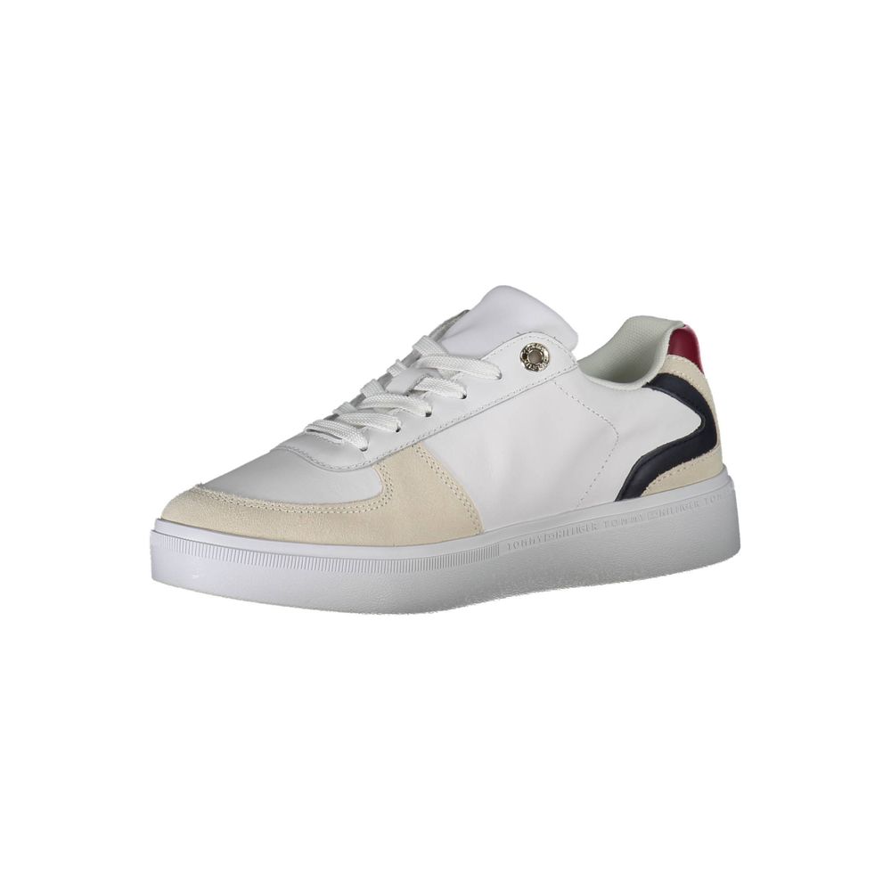 Tommy Hilfiger White Polyester Sneaker by Tommy Hilfiger