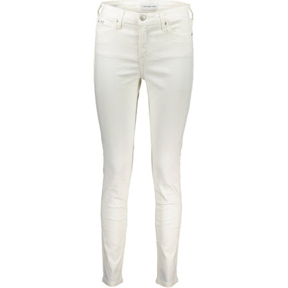 Calvin Klein White Cotton Jeans & Pant by Calvin Klein