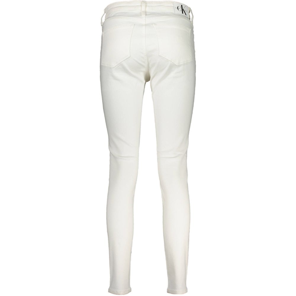 Calvin Klein White Cotton Jeans & Pant by Calvin Klein
