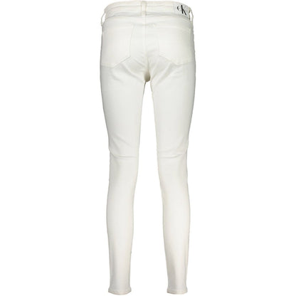 Calvin Klein White Cotton Jeans & Pant by Calvin Klein
