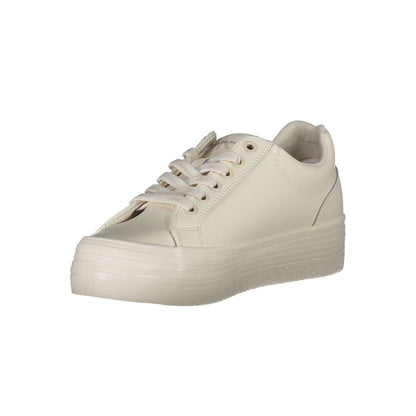 Calvin Klein White Polyester Sneaker by Calvin Klein