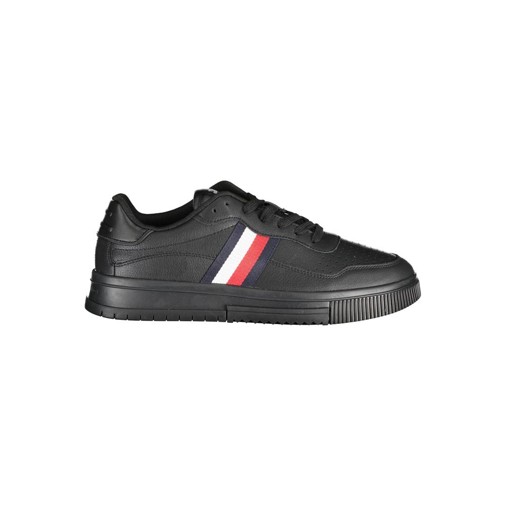 Tommy Hilfiger Black Polyester Sneaker by Tommy Hilfiger
