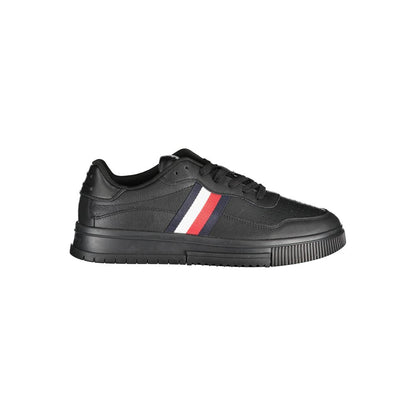 Tommy Hilfiger Black Polyester Sneaker by Tommy Hilfiger