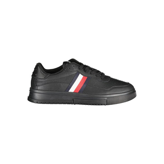 Tommy Hilfiger Black Polyester Sneaker by Tommy Hilfiger