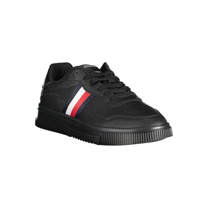 Tommy Hilfiger Black Polyester Sneaker by Tommy Hilfiger