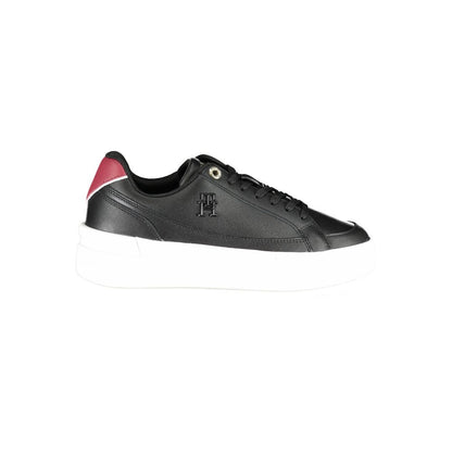 Tommy Hilfiger Black Polyester Sneaker by Tommy Hilfiger
