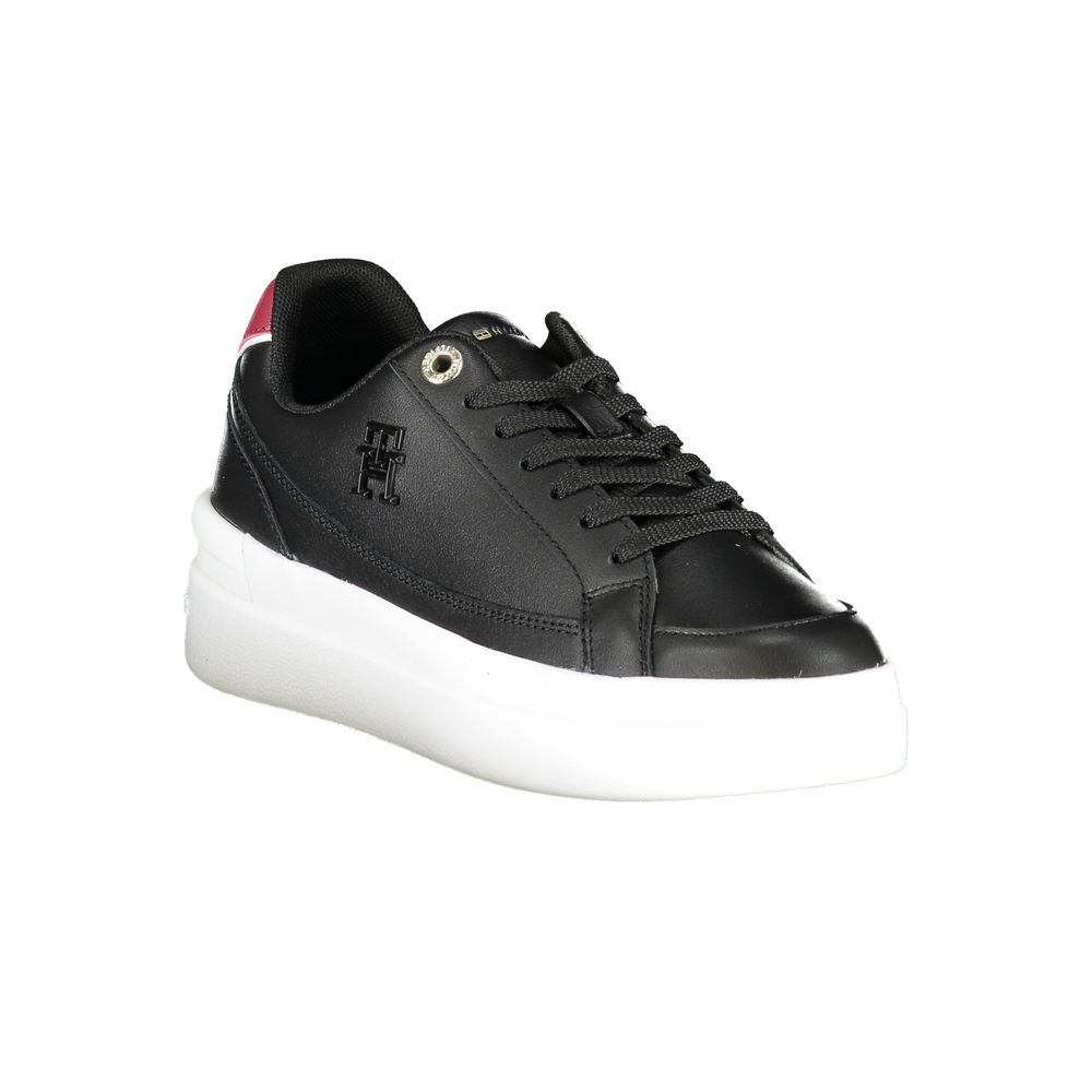 Tommy Hilfiger Black Polyester Sneaker by Tommy Hilfiger