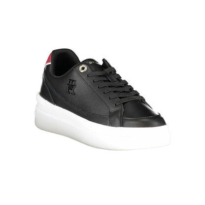 Tommy Hilfiger Black Polyester Sneaker by Tommy Hilfiger