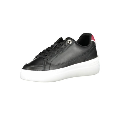 Tommy Hilfiger Black Polyester Sneaker by Tommy Hilfiger