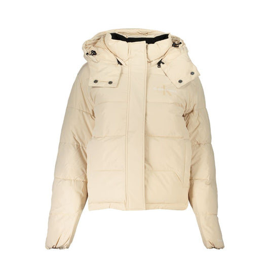 Calvin Klein Beige Polyester Jackets & Coat by Calvin Klein