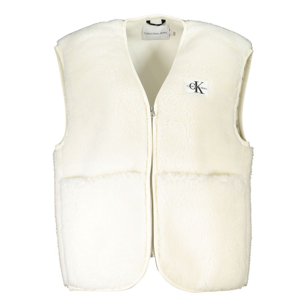 Calvin Klein White Polyester Jackets & Coat by Calvin Klein