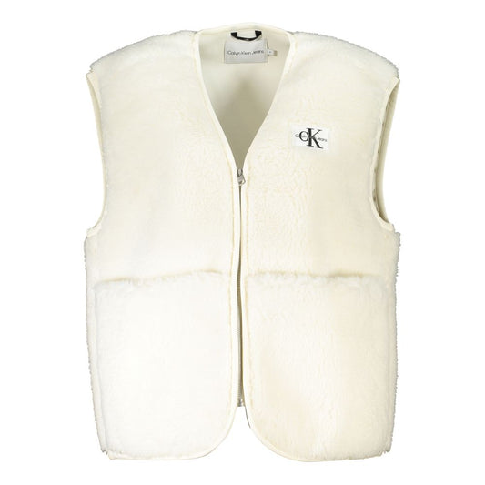 Calvin Klein White Polyester Jackets & Coat by Calvin Klein