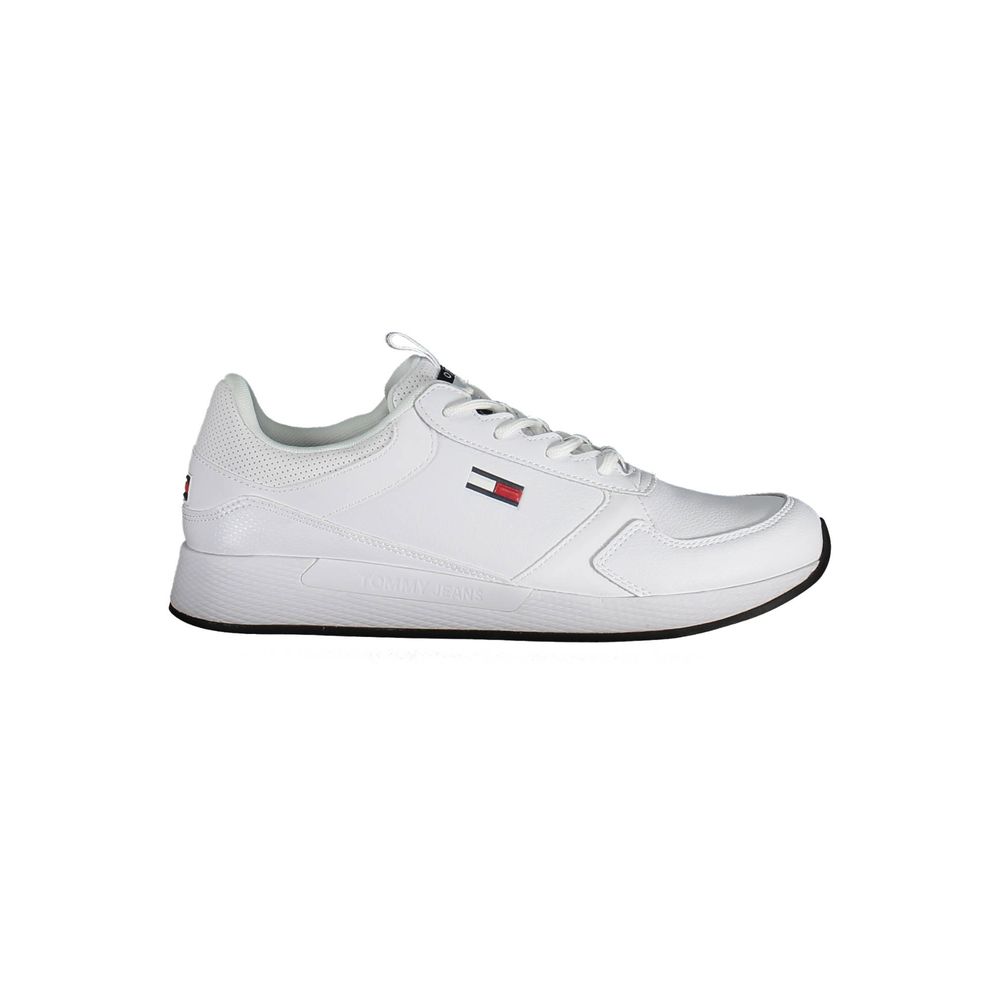 Tommy Hilfiger White Polyester Sneaker by Tommy Hilfiger