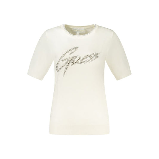 Guess Jeans White Viscose Sweater by Guess Jeans