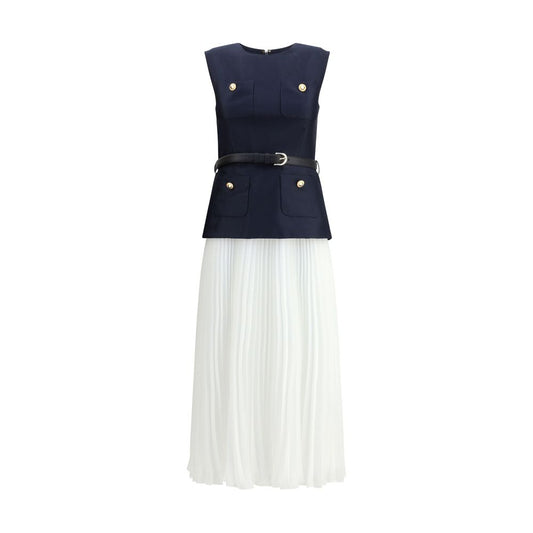 Self-Portrait Pleated Midi Dress