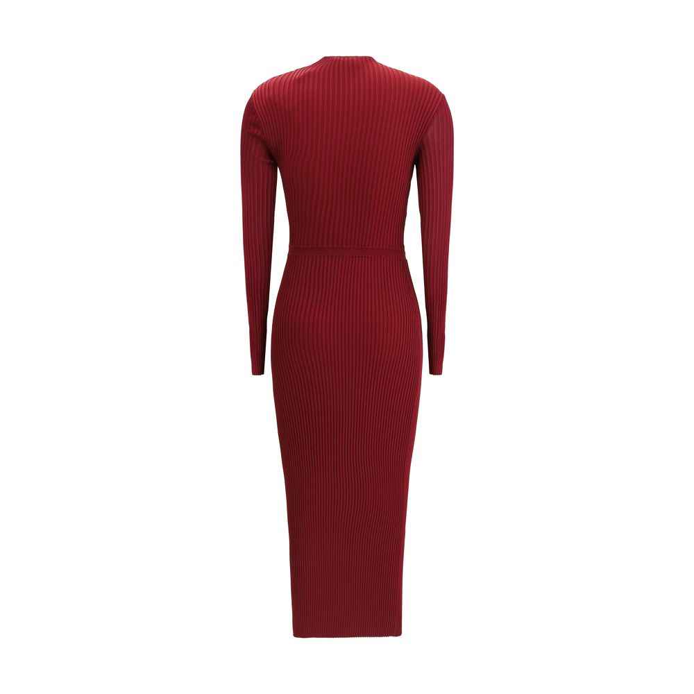 Self-Portrait Ribbed midi Dress