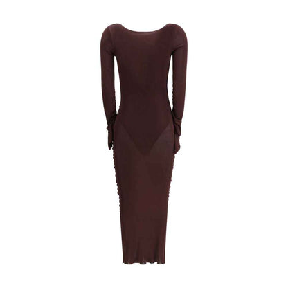 Self-Portrait Draped knit Dress