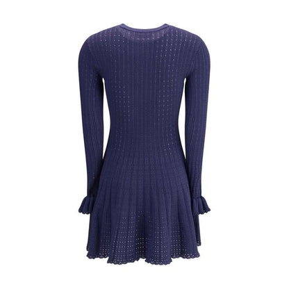 Self-Portrait Knit short pointelle Dress