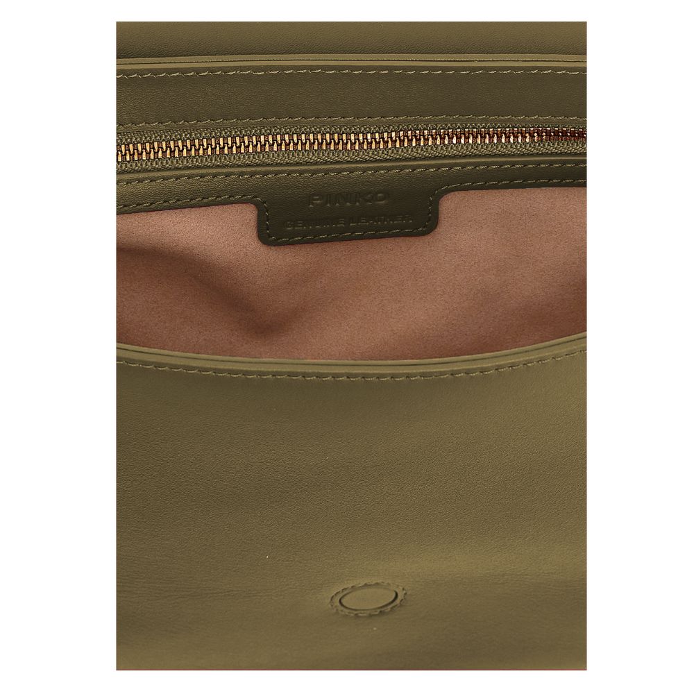 Sac bandoulière en cuir vert PINKO
