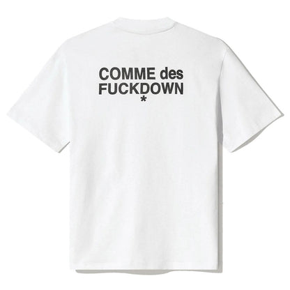 Comme Des Fuckdown White Cotton Tops &amp; T-Shirt