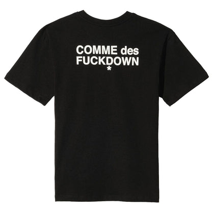 Comme Des Fuckdown Black Cotton Tops &amp; T-Shirt