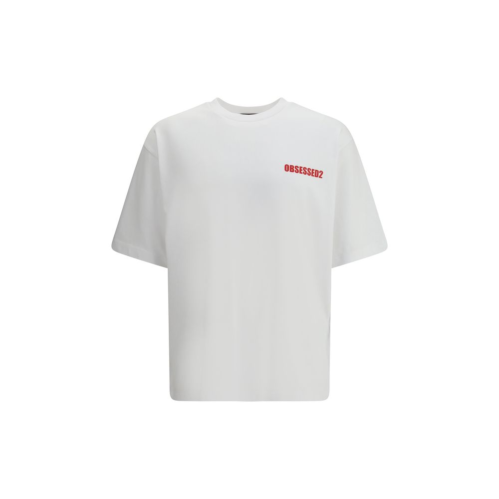 Dsquared2 Cotton T Shirt Obsessed2 Print Signature Back