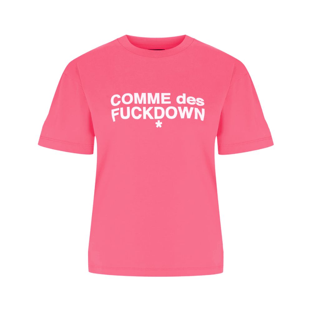 Comme Des Fuckdown Pink Cotton Tops &amp; T-Shirt