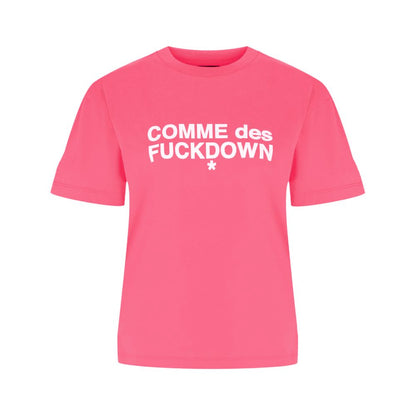 Comme Des Fuckdown Pink Cotton Tops &amp; T-Shirt