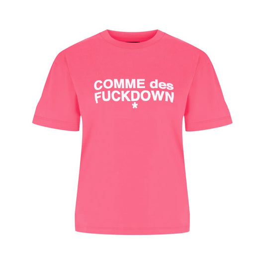 Comme Des Fuckdown Pink Cotton Tops &amp; T-Shirt