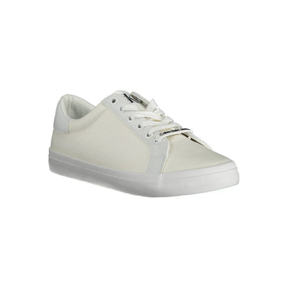 Calvin Klein White Cotton Sneaker by Calvin Klein