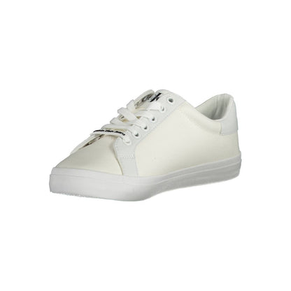 Calvin Klein White Cotton Sneaker by Calvin Klein