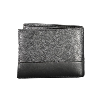 Portefeuille en cuir noir Calvin Klein
