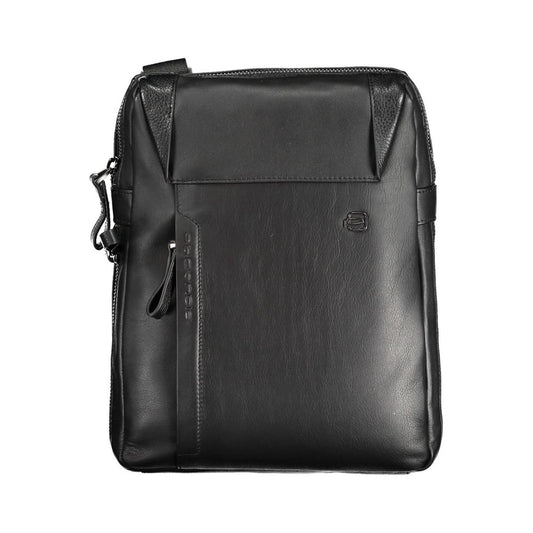 Sac à bandoulière en cuir noir Piquadro