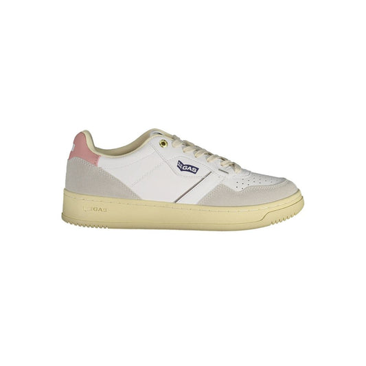 Gas White Artificial Leather Sneaker by Gas